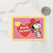 Peanuts | Snoopy Hallo Valentinstag Mitteilungskarte (Vorderseite/Rückseite Beispiel)