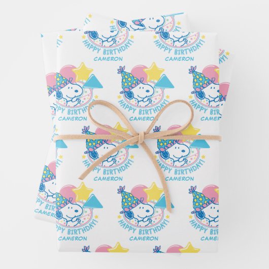 PEANUTS | Snoopy Happy Birthday Balloons Geschenkpapier Set (Beispiel)
