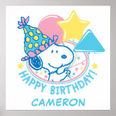 PEANUTS | Snoopy Happy Birthday Balloons Poster (Vorne)