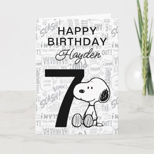 PEANUTS | Snoopy Happy Birthday Karte (Vorderseite)