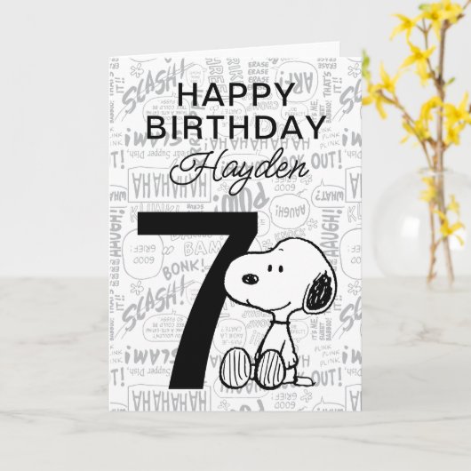 PEANUTS | Snoopy Happy Birthday Karte (Gelbe Blume)