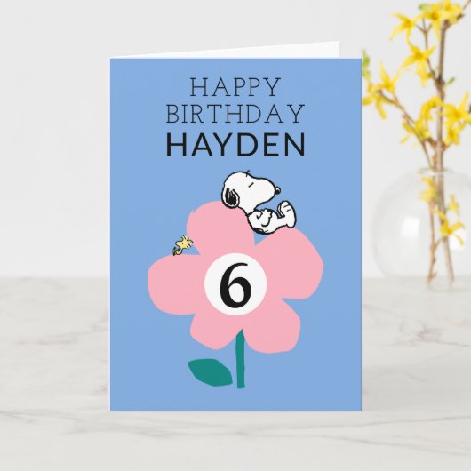 PEANUTS | Snoopy Happy Birthday Karte (Gelbe Blume)