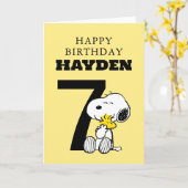 PEANUTS | Snoopy Happy Birthday Karte (Gelbe Blume)