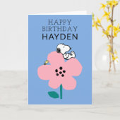 PEANUTS | Snoopy Happy Birthday Karte (Gelbe Blume)