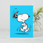 Peanuts | Snoopy Happy Dance Karte (Stehend Vorderseite)