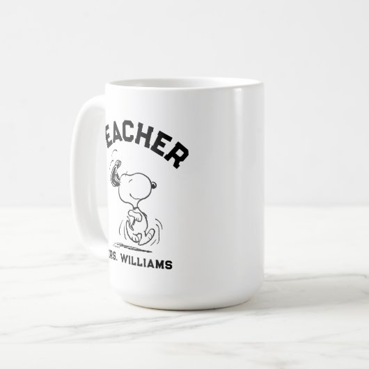 Peanuts | Snoopy Happy Dance Teacher Kaffeetasse (Vorderseite Links)