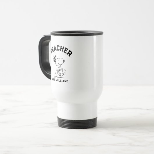 Peanuts | Snoopy Happy Dance Teacher Reisebecher (Vorderseite Links)