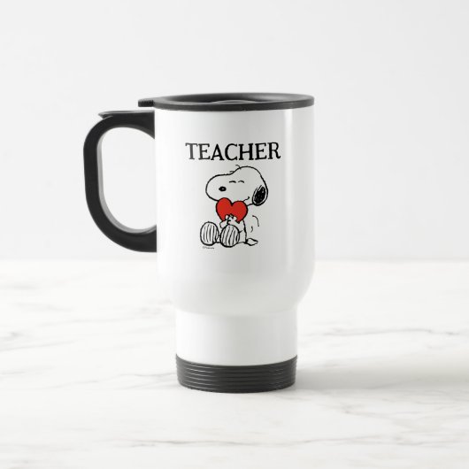 Peanuts | Snoopy Heart Hug Teacher Reisebecher (Links)
