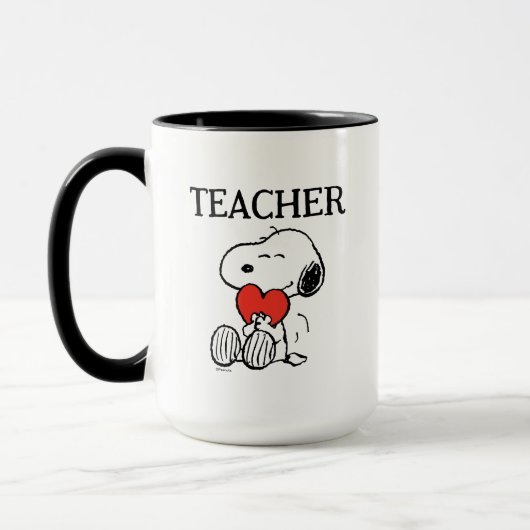 Peanuts | Snoopy Heart Hug Teacher Tasse (Links)