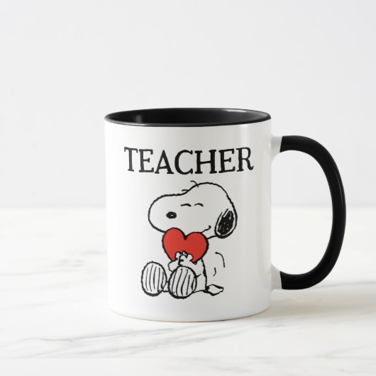 Peanuts | Snoopy Heart Hug Teacher Tasse (Rechts)