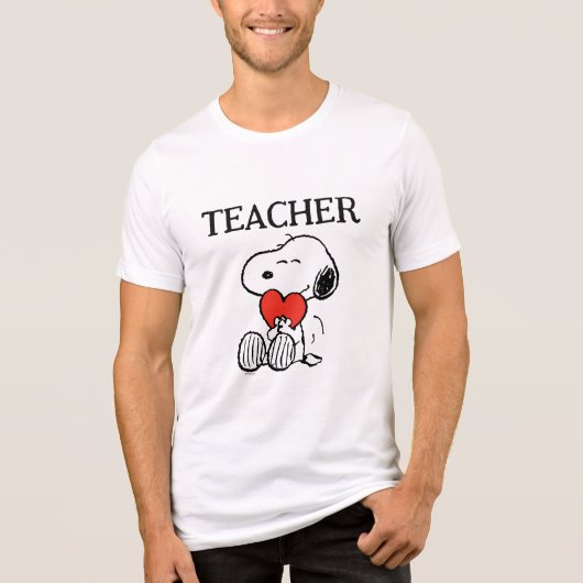Peanuts | Snoopy Heart Hug Teacher Tri-Blend Shirt (Vorderseite)