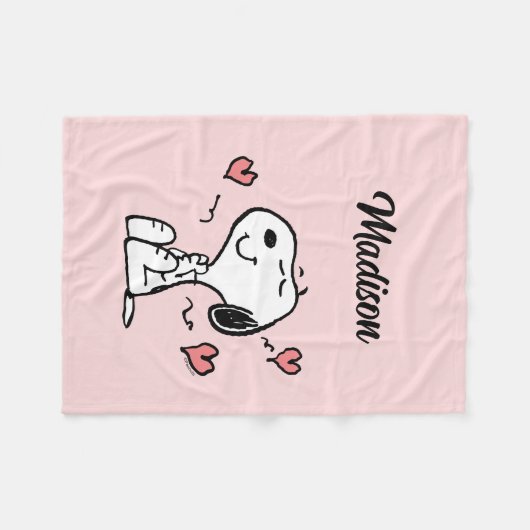 Peanuts | Snoopy Hearts Fleecedecke (Vorderseite (Horizontal))
