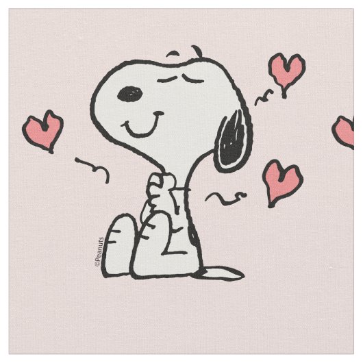 Peanuts | Snoopy Hearts Stoff (Nahaufnahme)