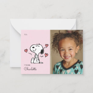Peanuts Snoopy Herz Foto Valentinstag Mitteilungskarte