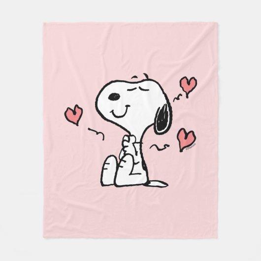 Peanuts | Snoopy Herzen Fleecedecke (Vorderseite)