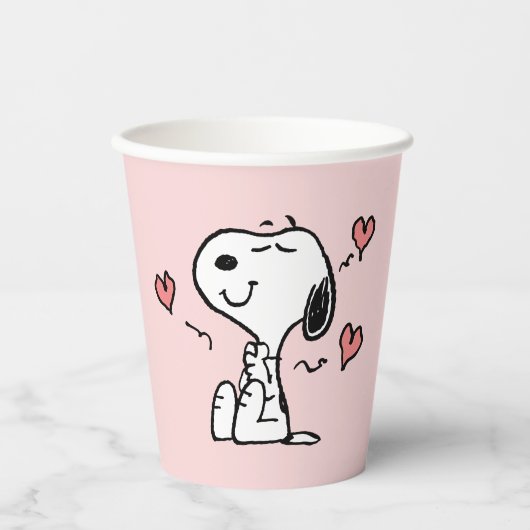 Peanuts | Snoopy Herzen Pappbecher (Vorderseite)