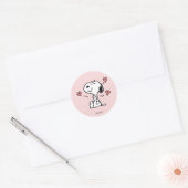 Peanuts | Snoopy Herzen Runder Aufkleber (Umschlag)