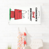 Peanuts Snoopy Hundehütte Geburtstagsbanner Banner (Insitu)