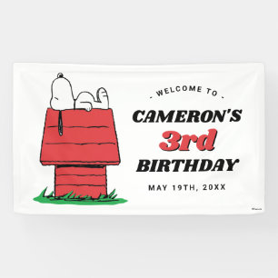 Peanuts Snoopy Hundehütte Geburtstagsbanner Banner
