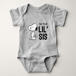 Peanuts Snoopy   Ich bin die kleine Schwester Baby Strampler