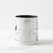 PEANUTS | Snoopy in Schwarz-Weiß-Comics Tasse (Zentrum)