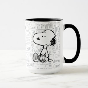 PEANUTS Snoopy in Schwarz-Weiß-Comics Tasse