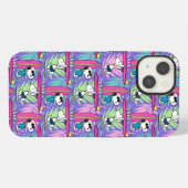 Peanuts | Snoopy Lila Surf-Muster iPhone Hülle (Rückseite (Horizontal))