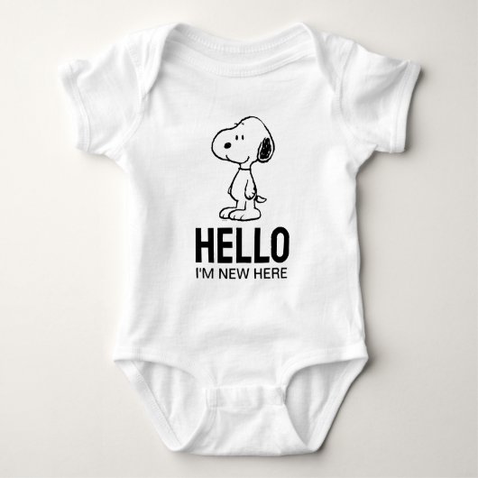 Peanuts Snoopy | |'m New Here Baby Strampler (Vorderseite)