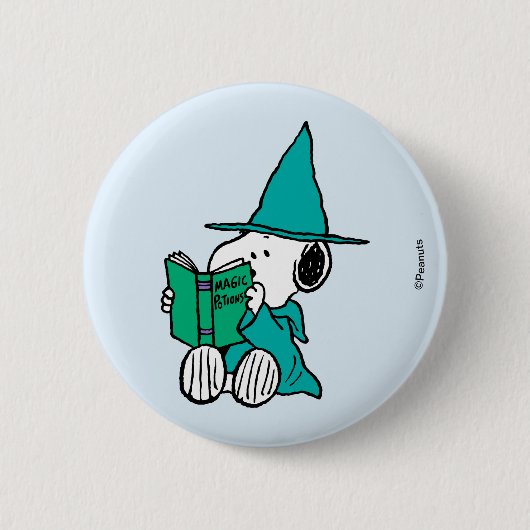 Peanuts Snoopy Magische Tränke Halloween Button (Vorderseite)