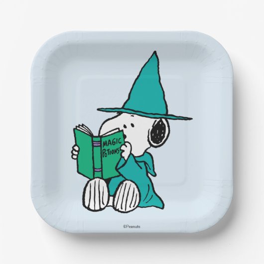 Peanuts Snoopy Magische Tränke Halloween Pappteller (Vorderseite)
