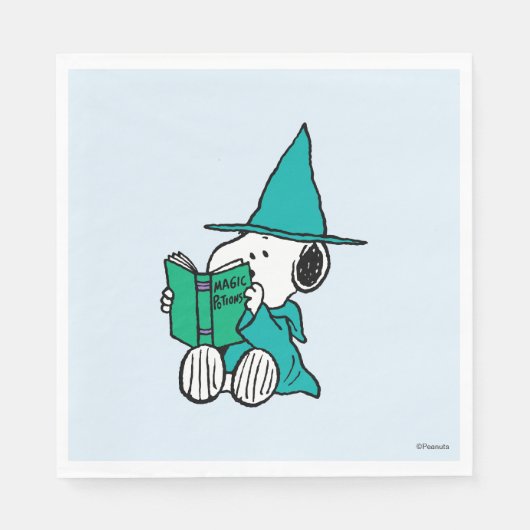Peanuts Snoopy Magische Tränke Halloween Serviette (Vorderseite)