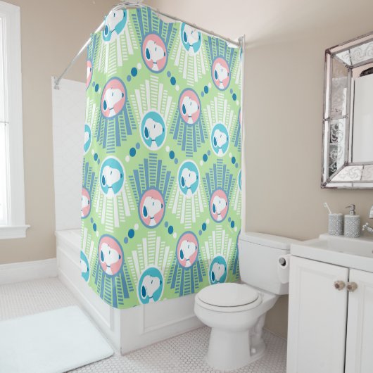 Peanuts | Snoopy Mintgrün Deco Dreams Muster Duschvorhang (Beispiel)
