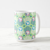 Peanuts | Snoopy Mintgrün Deco Dreams Muster Kaffeetasse (VorderseiteRechts)