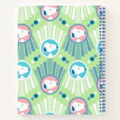 Peanuts | Snoopy Mintgrün Deco Dreams Muster Notizblock (Rückseite)
