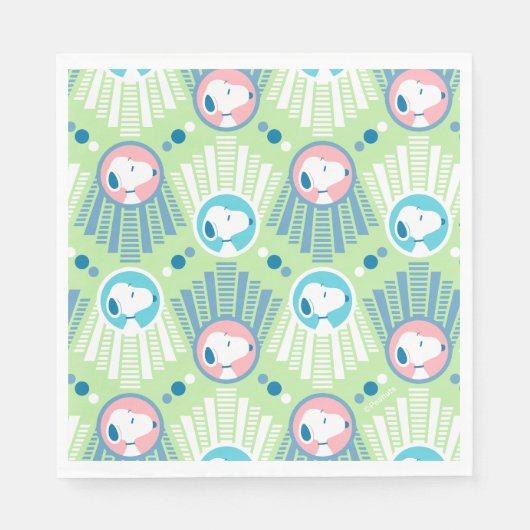 Peanuts | Snoopy Mintgrün Deco Dreams Muster Serviette (Vorderseite)