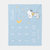 Peanuts Snoopy | Monatlicher Meilenstein Baby Fleecedecke (Vorderseite)