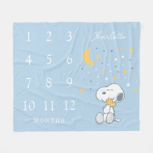 Peanuts Snoopy   Monatlicher Meilenstein Baby Fleecedecke