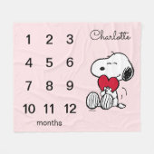 Peanuts Snoopy | Monthly Milestone Baby Fleece Bla (Vorderseite (Horizontal))