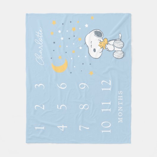 Peanuts Snoopy | Monthly Milestone Baby Fleecedecke (Vorderseite)