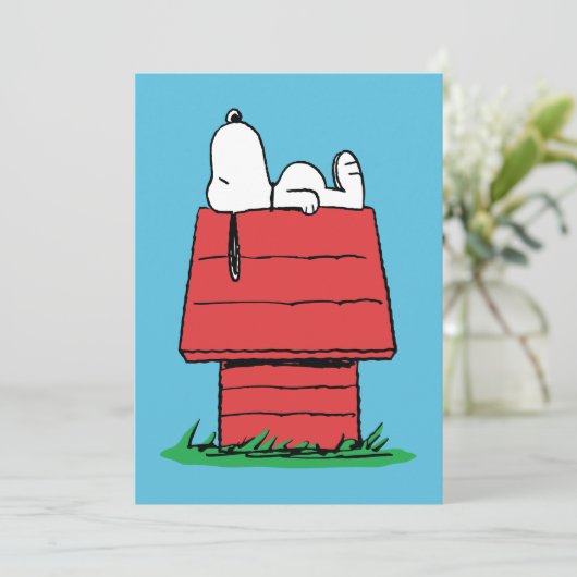 Peanuts | Snoopy Napping Karte (Stehend Vorderseite)