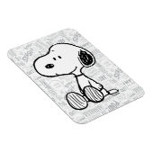 PEANUTS | Snoopy on Black White Comics Magnet (Rechte Seite)