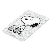 PEANUTS | Snoopy on Black White Comics Magnet (Linke Seite)
