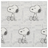 PEANUTS | Snoopy on Black White Comics Stoff (Muster)