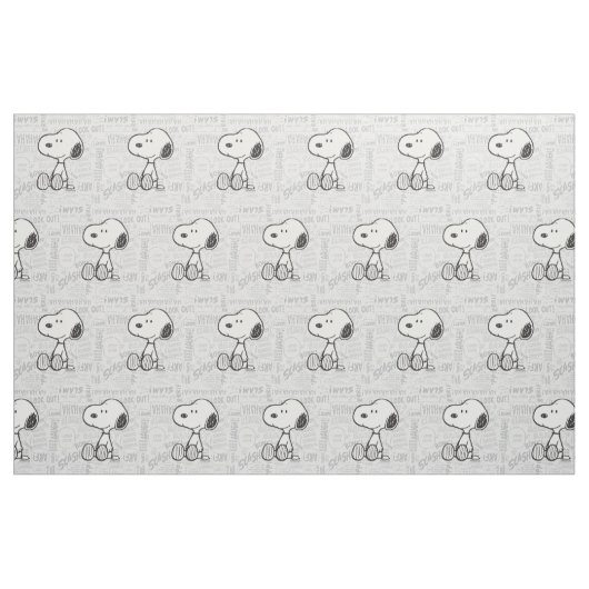 PEANUTS | Snoopy on Black White Comics Stoff (Fat Quarter (45,7 x 55,9 cm))