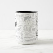 PEANUTS | Snoopy on Black White Comics Tasse (Zentrum)