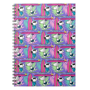 Peanuts   Snoopy Purple Surf Pattern Notizblock