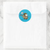 Peanuts | Snoopy Schnee Krieger Runder Aufkleber (Tasche)
