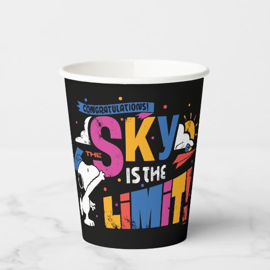 Peanuts Snoopy Sky Is The Limit Abschluss Pappbecher (Links)