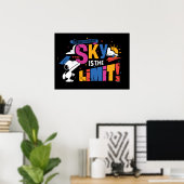 Peanuts Snoopy Sky Is The Limit Abschlussfeier Poster (Heimbüro)