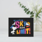 Peanuts Snoopy Sky Is The Limit Abschlussfeier Postkarte (Stehend Vorderseite)